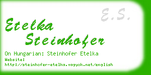 etelka steinhofer business card